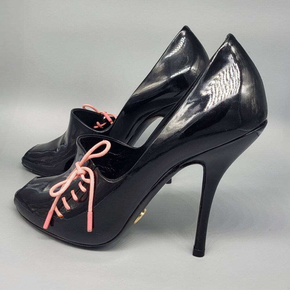 Gucci Patent Peep Toe Heels - Picture 2 of 15